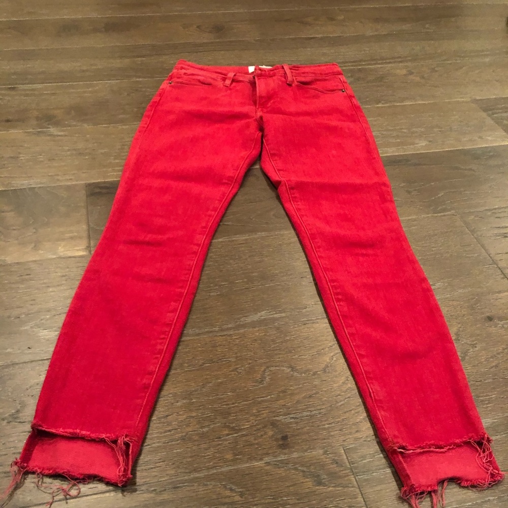 Frame Le High Skinny vintage red jeans